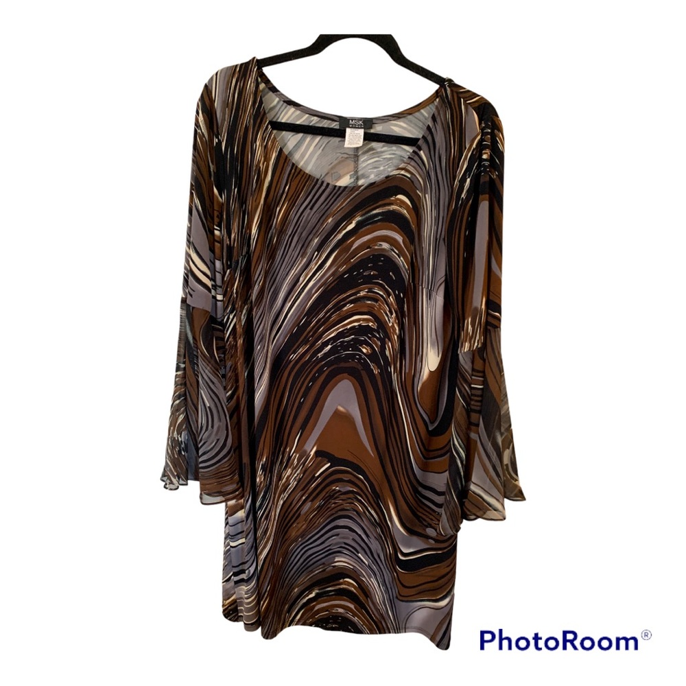 MSK for Women Mini Dress with Bell Sleeves